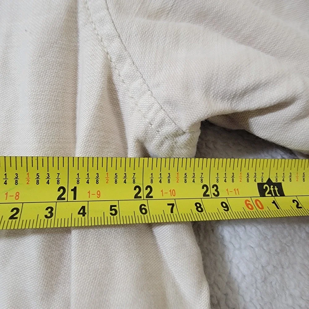 American Eagle Unisex Double Shacket Shirt Jacket Chore Cream White Large Y2K‎
